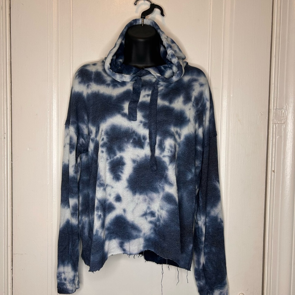 For The Republic Blue Tie-Dye Hoodie